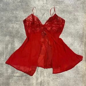 Vintage Y2k Victorias Secret Silk Babydoll